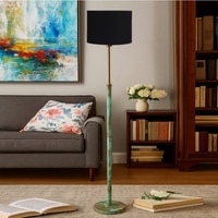 Devansh Wood & Metal Floor Lamp