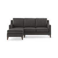 Abbey Sectional Sofa (Colour : Steel, Cushion : Hard, Seater : Left Aligned 2 Seater + Left Aligned Chaise)