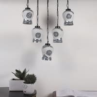Devansh Solid Wood Electric Wall Light in Brown Colour with Multi Shade Count of 1 Light