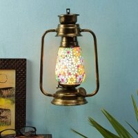 Esme Multicolor Metal Wall Mounted Lantern Lamp