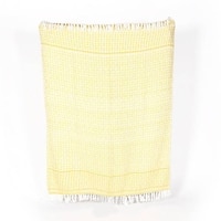 Yellow Chevron Cotton Throw