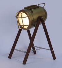 Mirabelle Study Lamp in Brass Antique Shade