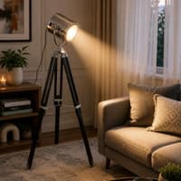 Magnus Nickle Metal Shade Floor Lamp