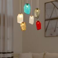 Vogue Hartwell 6 Light Multicolor Glass Chandelier
