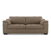 Trissino 3 Seater Premium Italian Leather Sofa In Dark Truffle