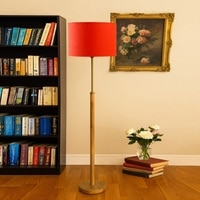 Devansh Wood & Metal Floor Lamp