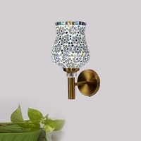 Devansh Metal Electric Wall Light in Gold Colour with Multi Shade Count of 1 Light