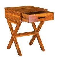 Pine Solid Wood End Table in Honey Finish