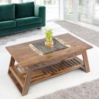Alison Sheesham Wood Coffee Table In Teak Finish
