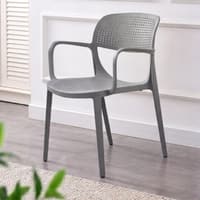 Kepler Brooks Vola Cafeteria Dining Chair in Grey Colour