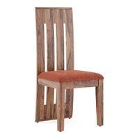 Sinai Set Of 2 Dining Chair In Teak Finish With Lava Colour