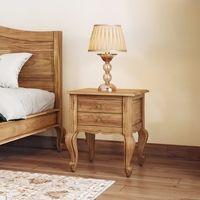 Taahira Solid Wood Bedside Table In Natural Teak Finish