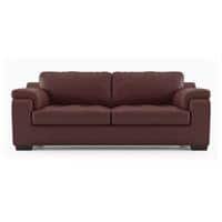 Trissino 3 Seater Premium Italian Leather Sofa In Bordeaux