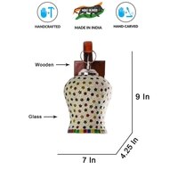 Devansh Solid Wood Electric Wall Light in Brown Colour with Multi Shade Count of 1 Light