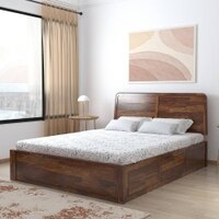 Samriddh Solid Wood Queen Size Box Size Storage Bed