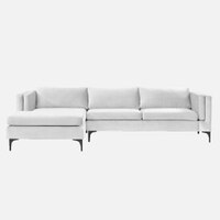 Brezza Sectional Fabric Sofa - Grey