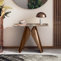 Aeris Metal Console Table in Jupiter Spanish Ceramic Finish