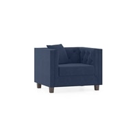 Windsor Premium 1 Seater Fabric Sofa in Lapis Blue Colour