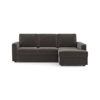 Apollo Compact Sofa (Colour : Smoke, Cushion : Soft, Back Type : Regular, Seating Capacity : Right Aligned 2 Seater + Right Aligned Chaise)