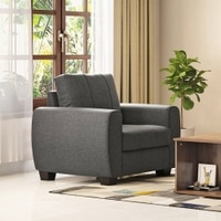 Luna 1 Seater Fabric Sofa in Slate Grey Colour