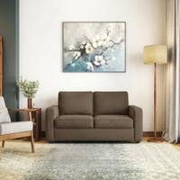 Apollo Compact 2 Seater  Fabric Sofa In Truffle Beige Velvet Colour