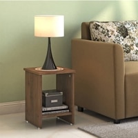 Nick Engineered Wood Side Table in Classic Walnut Finish