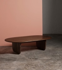 Qwerty Solid Wood Coffee Table In Tobacco-Stained Finish