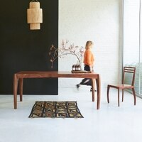 Aldrich Solid Wood 4 Seater Dining Table in Provincial Teak Finish