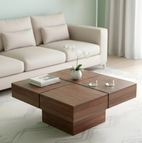 Montreal Sheesham Wood Coffee Table In Teak Finish