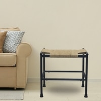 Metalsmith Cast Iron Stool – Hand Knitted Jute