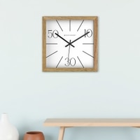 Wooden Wall Clock with 10–30–50 Contemporary Numeric Design