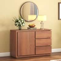 Vector Solid Wood Sideboard in  Amber Walnut Finish
