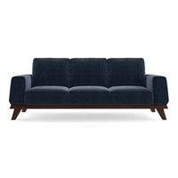 Granada Sofa Set (Colour: Sea Port Blue Velvet, Seater: 3+1+1)