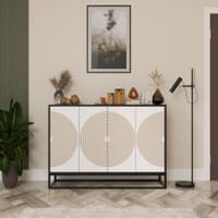Nextstep Console Table Maple And White