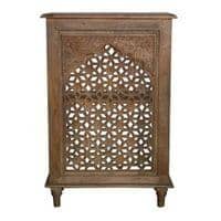 Linoy Solid Wood Carving Bedside Table