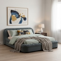 Casa Haven Relax King Size Bed in velvet With Engineered Hardwood Frame & Hydraulic Storage