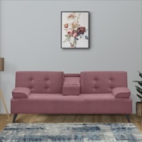 Horizon 3 Seater Sofa Bed Cum In Dark Pink Colour