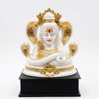 Devotional Divine Aura Shiva Statue in White Colour