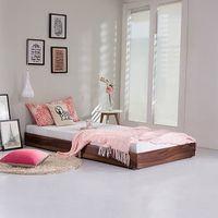 Merritt Solid Wood Single Size Bed In Teak Finish