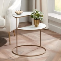 Marla Metal Side Table in Gold Colour
