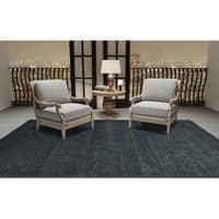 Hiroyuki Dark Gray Solid Woven Wool 5X3 Feet Carpet