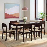 Floyd 6 Seater Dining Table Glass Top With Set Of 6 Kerry Dining Chairs