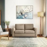 Apollo Compact 2 Seater  Fabric Sofa In Biscuit Velvet Colour