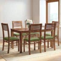 Floyd 6 Seater Dining Table Glass Top With Set Of 6 Zella Dining Chair