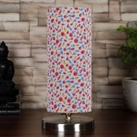 Multicolor cotton table lamp with Steel Base -15