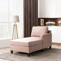 Bali Fabric Chaise Lounger in Pink Colour