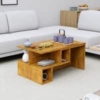 Hexa Engineered Wood Coffee Table With Storage In Giant Wood