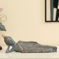 Aum Polyresin Figurine in Grey Colour