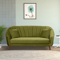 Nilo Velvet 3 Seater Sofa Mint Green  in Colour