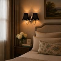 Devansh Metal Electric Wall Light in Gold Colour with White Shade Count of 1 Light